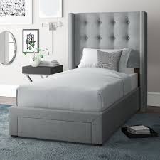Product titlepemberly row tufted linen upholstered queen under be. Upholstered Twin Bed