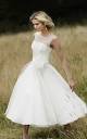 Tea Wedding Dress for Old Brides, Older Women Mid Length Bridal ...