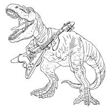 Rex was a hunter of large dinosaurs and thus might have regarded a spinosaur as a potential prey item. Tyrannosaurus Coloring Pages Free Coloring Pages
