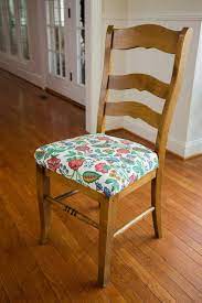 The impression way to visually enhance the dining room is a chair cushion. How To Re Cover A Dining Room Chair In 2021 Dining Room Chair Cushions Recovered Dining Chairs Refinished Chairs