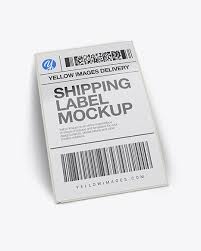 Shipping Label Mockup Half Side View In Object Mockups On Yellow Images Object Mockups Mockup Psd Free Psd Mockups Templates Psd Mockup Template
