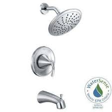 Glyde Posi Temp Rain Shower 1 Handle Tub And Shower Faucet Trim Kit In Chrome Valve Not Included Shower Tub Shower Faucet Tub And Shower Faucets