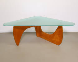 Column made of molded plywood. Rare Beech Molded Plywood Coffee Table By Wilhelm Lutjens 1953 161791