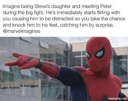 Lol Basically The Whole Plot Of Bailey X Bucky Fic Anyway Tom Holland Imagines Tom Holland Spiderman Avengers Imagines