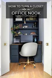 Turning a closet into an office (or cloffice) means the rest of the room can still be used for its original purpose. How To Turn A Closet Into An Office Nook Home Made By Carmona