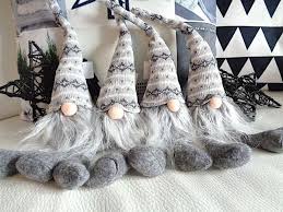4 Filzwichtel Strickwichtel Weihnachtswichtel 40 Cm Grau Weiss Weihnachtswichtel Wichtel Basteln Weihnachtswichtel Nahen