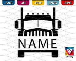 Semi Truck Name Clipart Truck Driver Semi Truck Svg Etsy Truck Names Truck Driver Fuel Truck