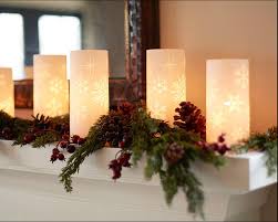 Luminary 5 Piece Electric Pillar Ivory Candle Set Snowflake Design