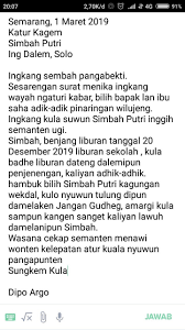 Anda bisa menggunakan contoh surat pribadi untuk sahabat pena dalam bahasa inggris di bawah ini sebagai referensi. Carikan Contoh Surat Pribadi B Jawa Brainly Co Id