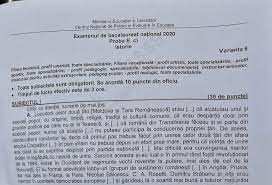 Cele 3 subiecte solicita rezolvarea următoarelor elemente: Barem Istorie Bac 2020 Cum Se PuncteazÄƒ Cele Trei Subiecte De La Istorie Spotmedia Ro
