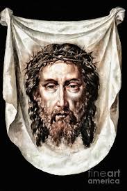 Saint Veronica Jesus Face Art Print