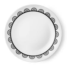 Black And White Dinnerware Livingware Lace 6 75 Plate Black White Corelle Plates Glass Dinnerware Corelle Plates