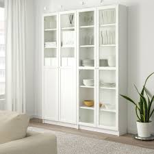 Billy Oxberg Bookcase With Panel Glass Doors White Glass Ikea Ikea Closet Doors Bookcase With Glass Doors White Paneling