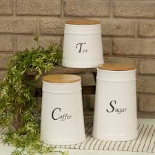 We did not find results for: White Ceramic Tea Coffee Sugar Canisters W Wood Lids Set 3