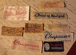 9 Vintage Millinery Hat Labels Ribbons Paris New York Chicago Etsy Vintage Millinery Millinery Hats Millinery