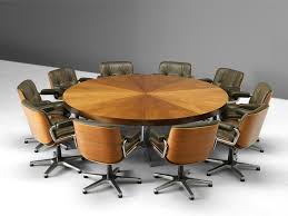 Table & chair sets └ furniture └ home, furniture & diy all categories antiques art baby books, comics & magazines business, office & industrial cameras & photography cars, motorcycles & vehicles clothes, shoes & accessories coins collectables computers/tablets & networking crafts. Set Of Large Round Conference Table And Swivel Chairs For Sale At 1stdibs