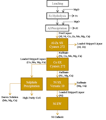 proposed dsx flowsheet for the recovery of ni and co from