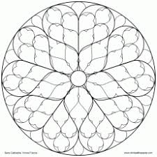 12 Pics Of Roses Stained Glass Coloring Pages Notre Dame Rose Mandala Coloring Rose Window Mandala Coloring Pages