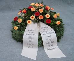 Trauerkranz Klassisch Hier Orange Tone 0207 Trauerkranz Trauer Trauerblumen