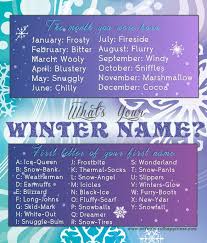What S Your Name Game What S Your Winter Name Find Your Name And Share This Fun Wintery Activity With Your Funny Name Generator Name Games What Is Your Name