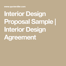 Interior Design Proposal Sample Interior Design Agreement Yearbook Design Proposal Templates Free Proposal Template
