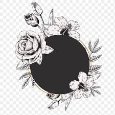 Black And White Floral Pattern Png Download Premium Png Of White Floral Pattern On A Black Badge Design In 2020 Badge Design Floral Pattern Badge