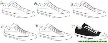 Locations where the shoe is a little thicker are great places to make the line a little thicker. How To Draw Sneakers Shoes With Easy Step By Step Drawing Tutorial For Beginners How To Draw Step By Step Drawing Tutorials Sneakers Drawing Step By Step Drawing How