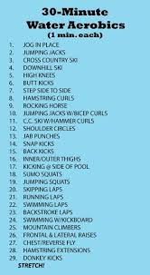 Water Workout Chart Sport1stfuture Org