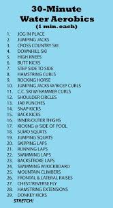 water workout chart sport1stfuture org