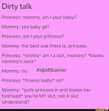 Mommy talks dirty