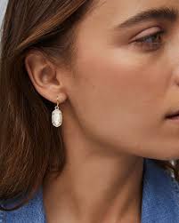 Kendra scott ivory mother of pearl earrings
