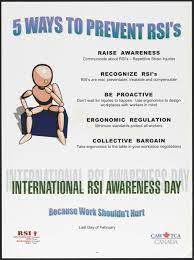 5 Ways To Prevent Rsi : International Rsi Awareness Day - Stephen Lewis  Poster Collection - Open Archives At Umass Boston