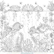 Many type of fishes under the sea coloring pages for kids. Free Under The Sea Coloring Page Free Coloring Daily