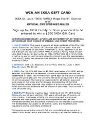 Gift card(s) can be used as a complete or partial payment in all the above ikea stores including online. Fillable Online Win An Ikea Gift Card Fax Email Print Pdffiller