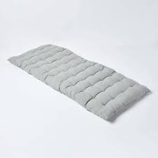 Buy garden seat cushions and get the best deals at the lowest prices on ebay! Homescapes Light Grey Garden Bench Cushion 2 Seater Seat Pad For Patio Furniture Kitchen Or Dining Bench Indoor Outdoor Use Comfortable 100 Cotton Modern Tufted Style Thick Cushion 108cm Wide Buy