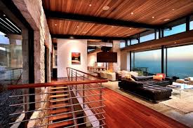 Wooden Living Room With Open Views Living Room Design Modern Interior Architecture Design Open Plan Living Room
