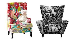 22 Gorgeous Printed Wing Back Chairs Home Design Lover Printed Chair Chair Colorful Furniture