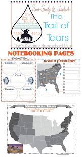Trail Of Tears Notebooking Pages History Lesson Plans Trail Of Tears Homeschool Social Studies