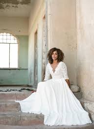 Your Dream Bridal Truvelle Crepe A Line With Lace Long Sleeve Www Y Comfortable Wedding Dress Romantic Wedding Dress Lace Romantic Wedding Dress Elegant