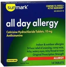 Antihistamine Sunmark 10 Mg Price 3 98 Allergy Tablets Allergies Runny Nose