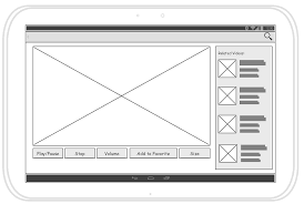 Download Android Tablet Wireframe Example Video Player This Wireframe Example Is Brought To You By The Wireframe Wireframe Prototyping Tools User Experience Design