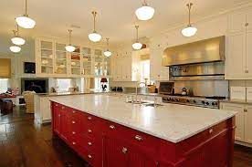 Home Bunch An Interior Design Luxury Homes Blog Red Kitchen Island Red Kitchen Kitchen Remodel