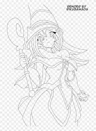 Yugioh time to duel coloring pages. Dark Magician Girl Lineart Dark Magician Girl Coloring Pages Clipart 1348158 Pikpng