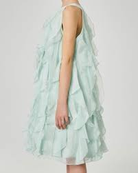 Abito lungo verde acqua in vendita in abbigliamento e accessori: Abito Verde Acqua Con Volant 10 Anni Pellizzari E Commerce