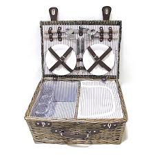 Get 5% in rewards with club o! Bee Willow Picnic Basket With 4 Place Settings In Brown Bed Bath Beyond