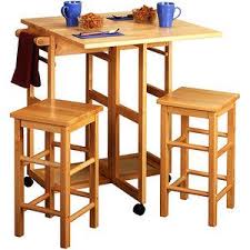 Winsome Wood Suzanne 3 Piece Space Saver Set Multiple Finishes Walmart Com Space Saver Kitchen Table Kitchen Table Settings Kitchen Island Table With Stools