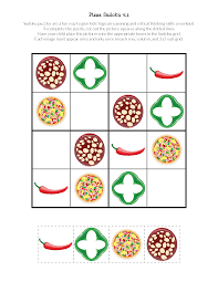 Pizza Sudoku Puzzles Sudoku Sudoku Puzzles Kids Educational Crafts
