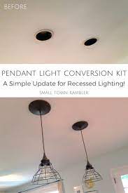 This recessed light to pendant conversion is ideal for your kitchen or bar area. Pin On Bloggers Best Diy Crafts And Recipes