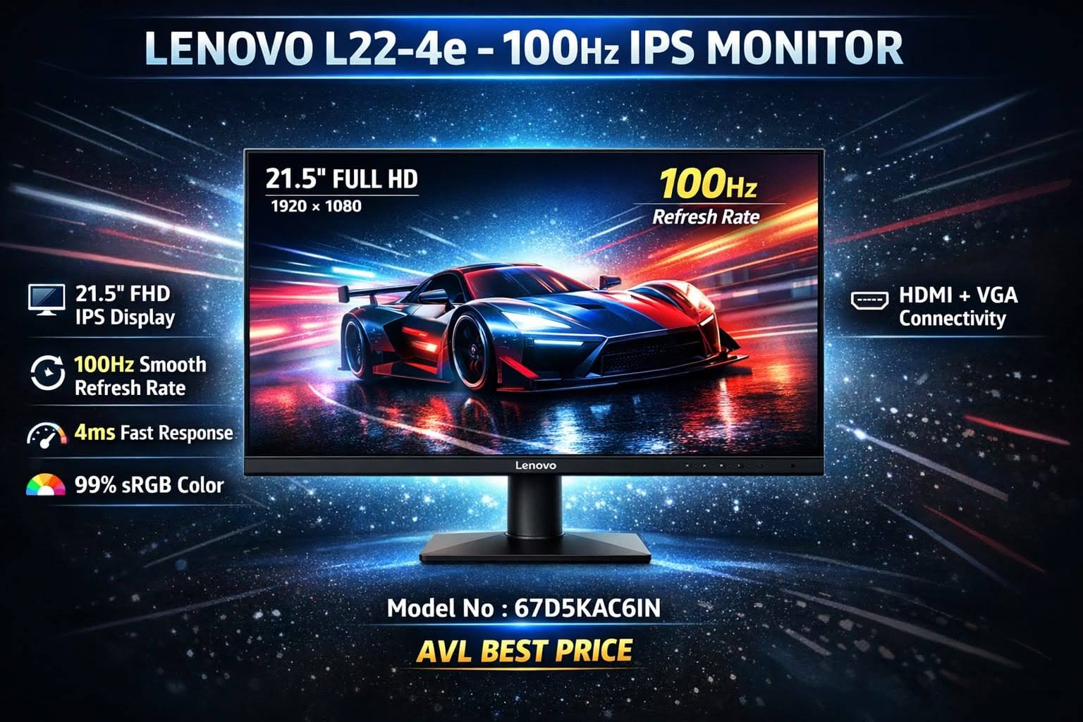 Lenovo L22-4E Monitor product image