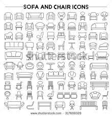 Sofa And Chair Icons Set Interior Architecture Drawing Interior Design Drawings Architecture Design Drawing